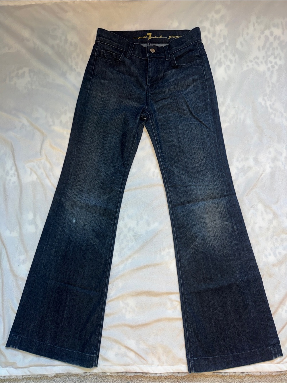 7 For All Mankind Dark Blue Flare Jeans